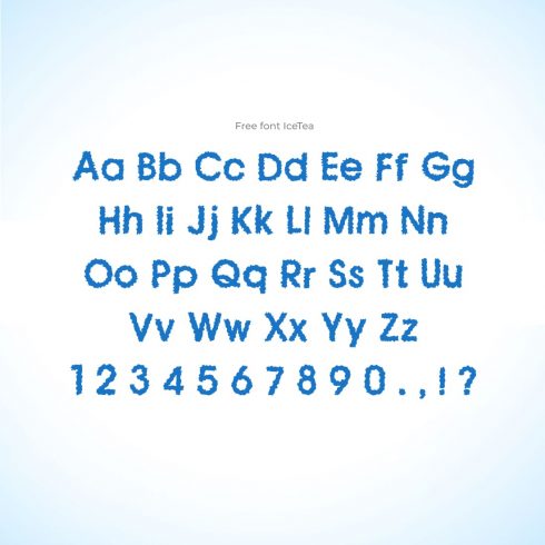 MasterBundles Free Ice Font Cover with Alphabet.