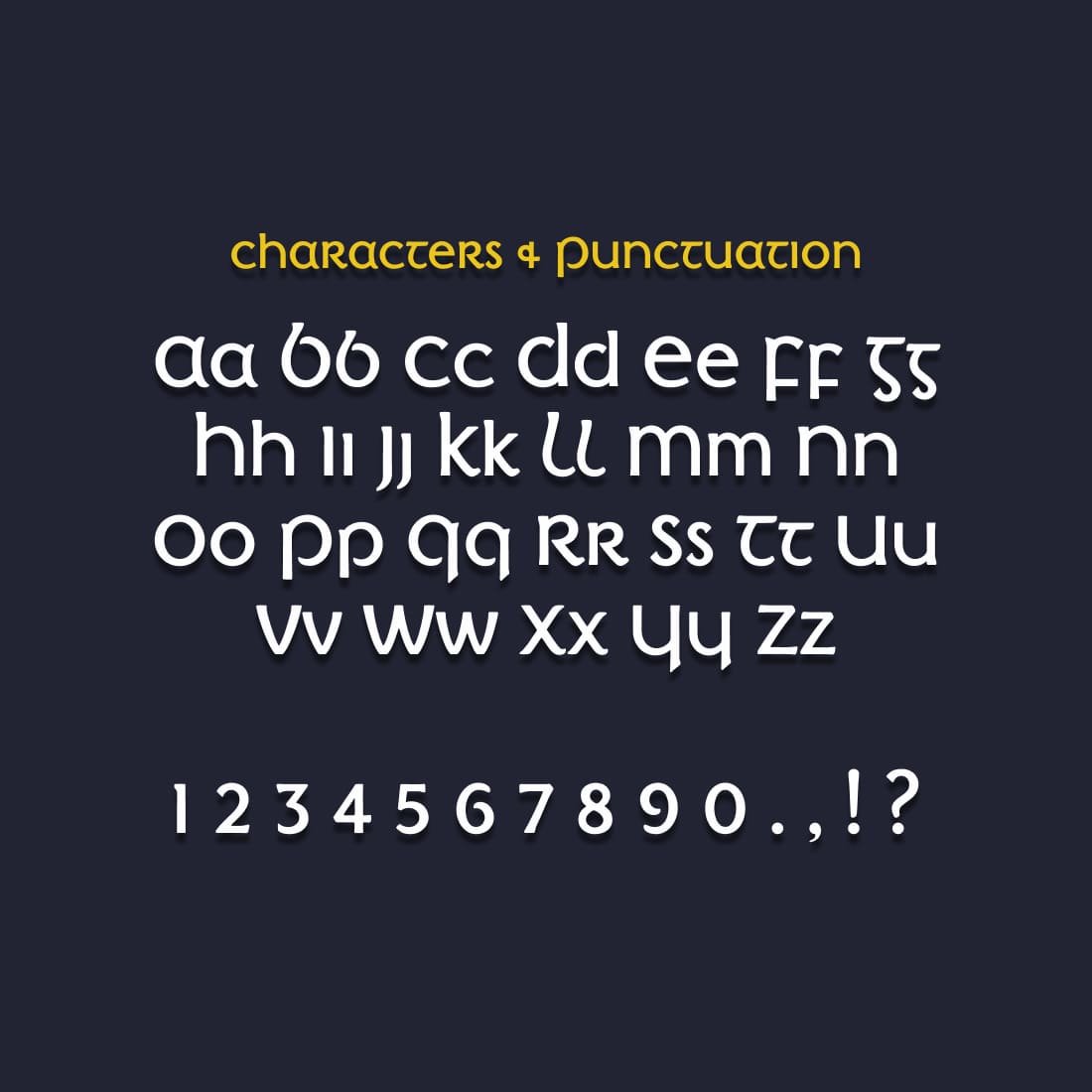 Free Irish Font Cover with Alphabet.