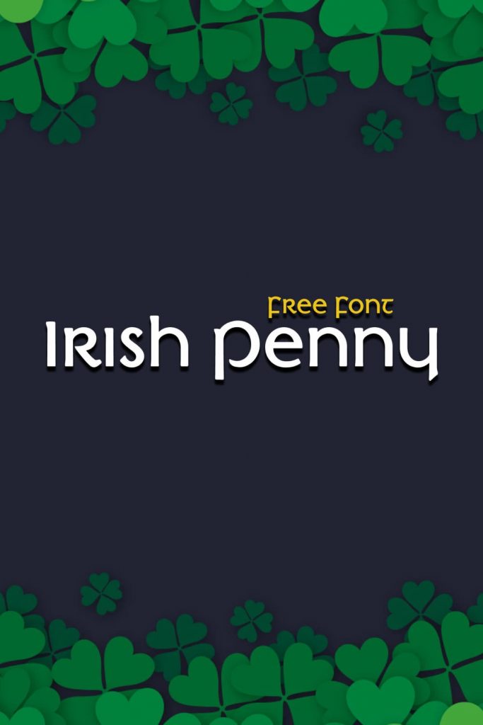 Free Irish Font Pinterest Collage Image by MasterBundles.