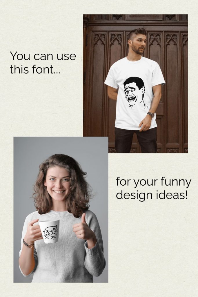 Free Meme Font Pinretest Example Ideas by MasterBundles.