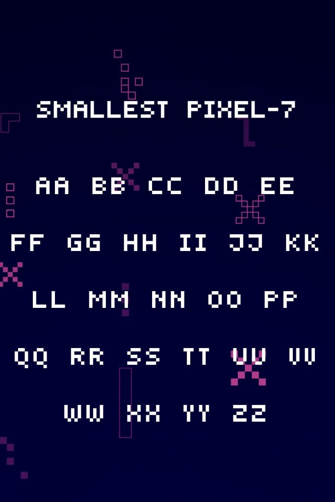 Free Smallest Font Alphabet Pinterest Collage Image.