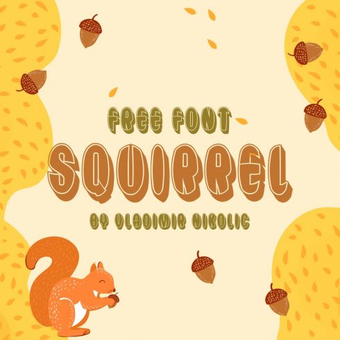 Free Squirrel Font Main Collage Image.