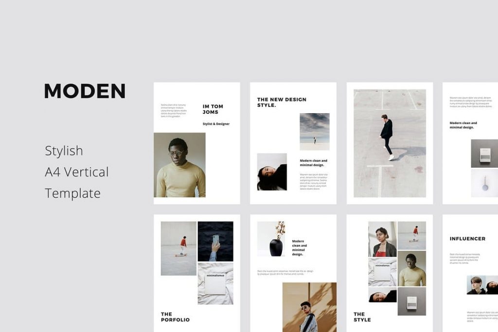Cover MODEN - Google Slides A4 Template.