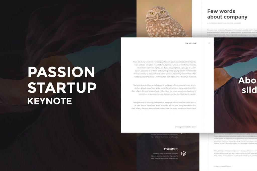 Cover Passion Keynote Template.
