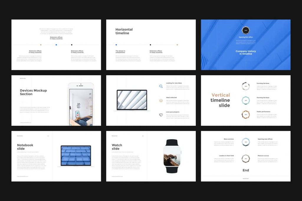 Section Device Mockup Passion Keynote Template.