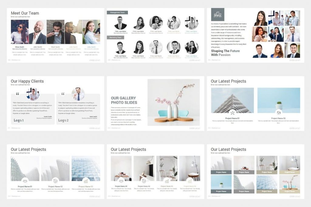 Our Latest Project Portfolio Project Proposal PowerPoint Template slides.