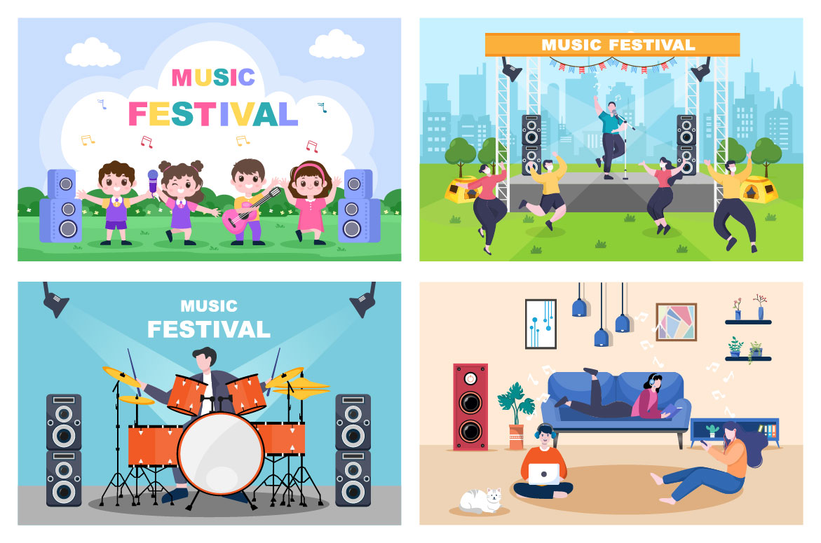 Festive music festivals.