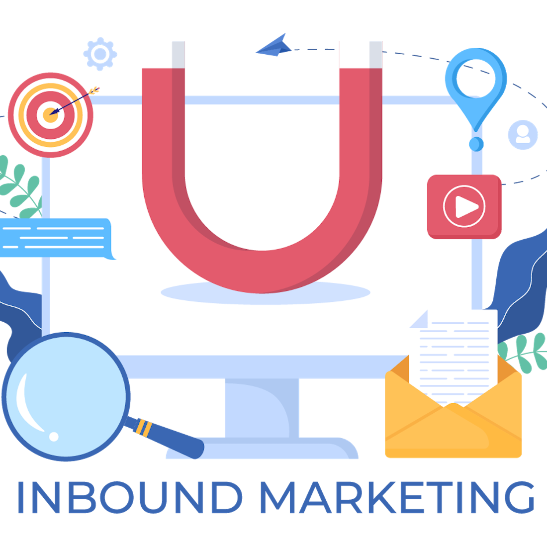 15 Inbound and Outbound Marketing Illustrations preview image.