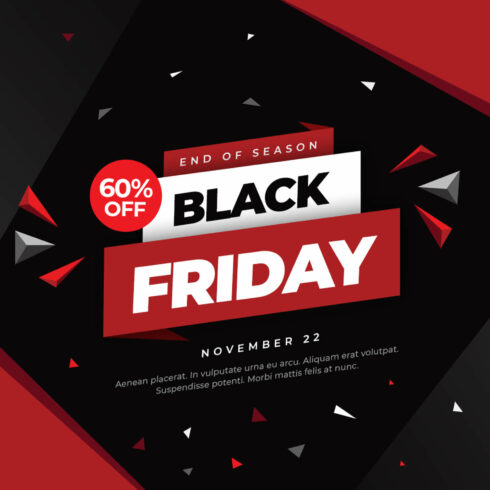 Free Red & Black Friday Social Promo Pack cover image.