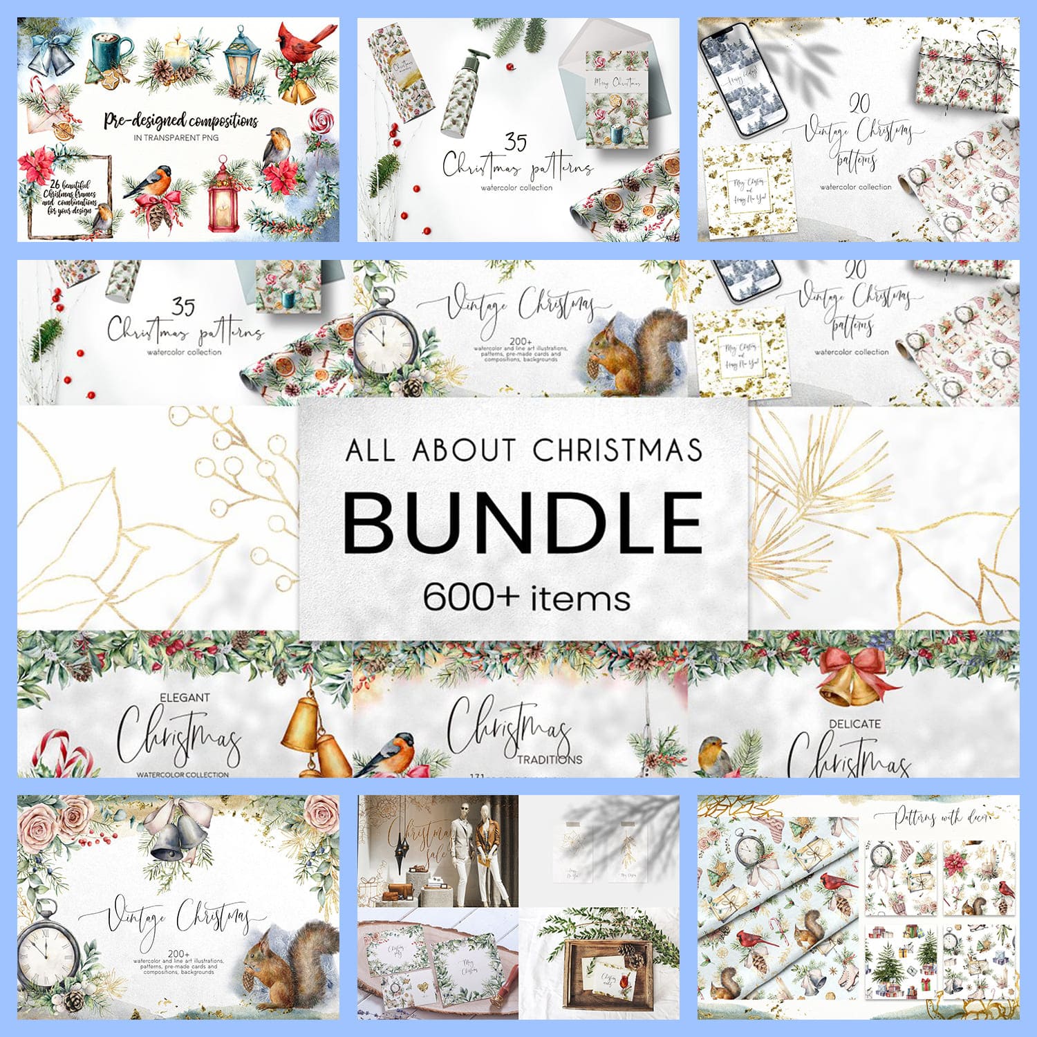 All About Christmas Bundle 600+ Items.