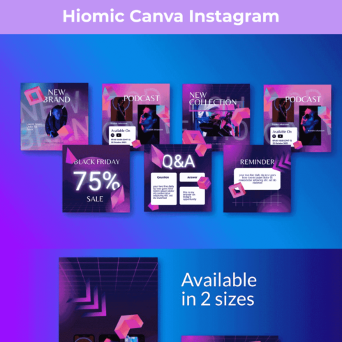 Hiomic Canva Instagram Previews.