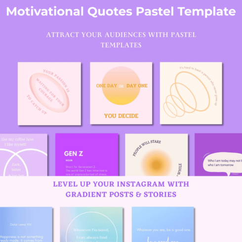 Motivational Quotes Pastel Template - Your Passion Is Waiting For Your Courage.