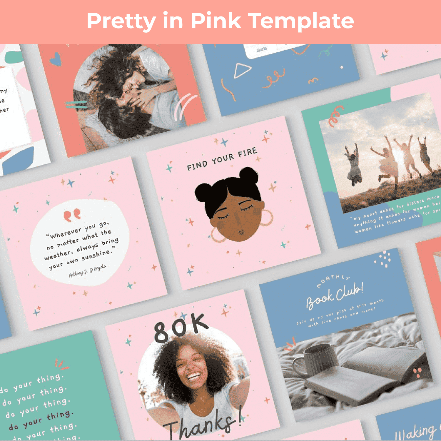 Pretty In Pink Template Preview - "Find Your Fire".