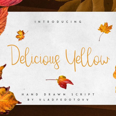 Delicious Yellow Script Yellow Subtitle Font cover image.