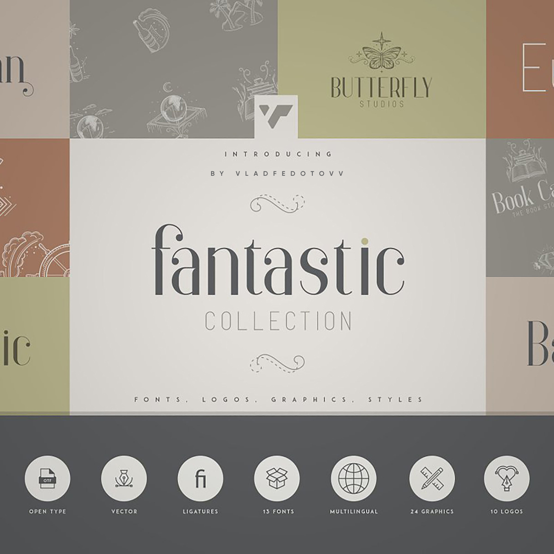 Fantastic Fonts Logos Collection cover image.