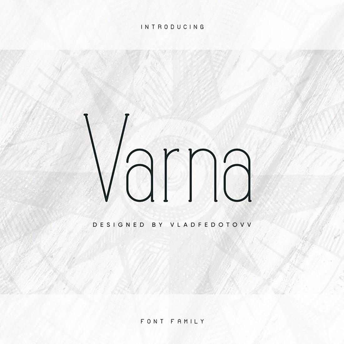 Geometric Slab Font Varna – Slab Serif font family with 70 OFF cover image.