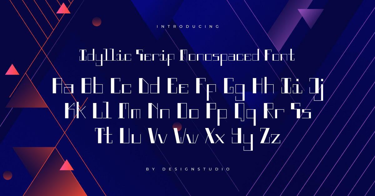 Idyllic Serif Monospaced Font facebook image.