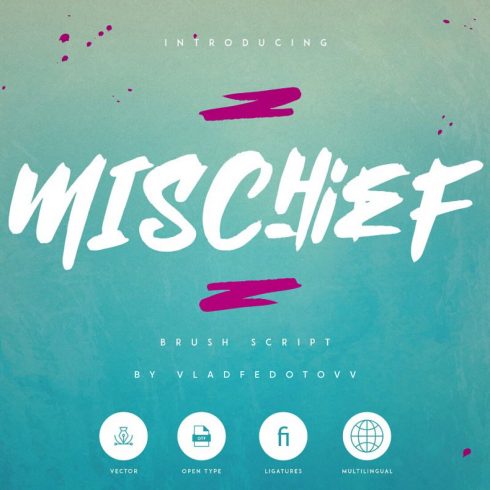 Mischief – Alphabet Brush Calligraphy Font Extras cover image.