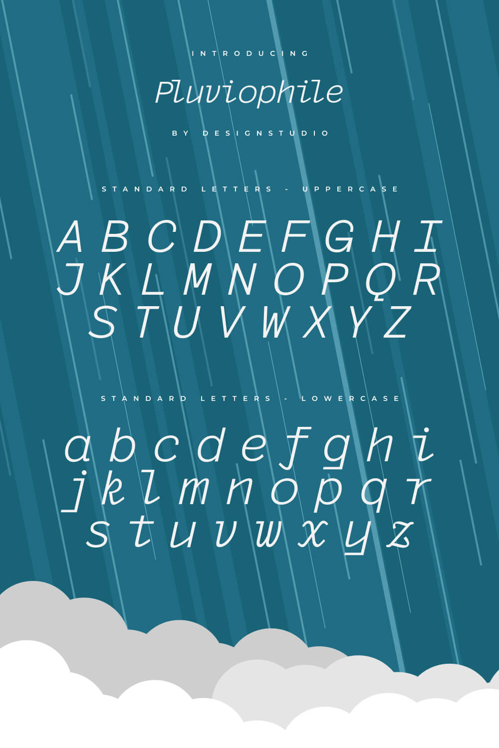 Pluviophile Serif Monospaced Font pinterest image.