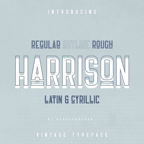 Retro Futuristic Font Harrison cover image.