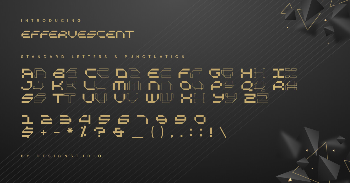 Effervescent Serif Monospaced Font. facebook image.