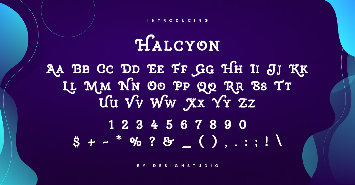 Halcyon Slab Serif Font facebook image.