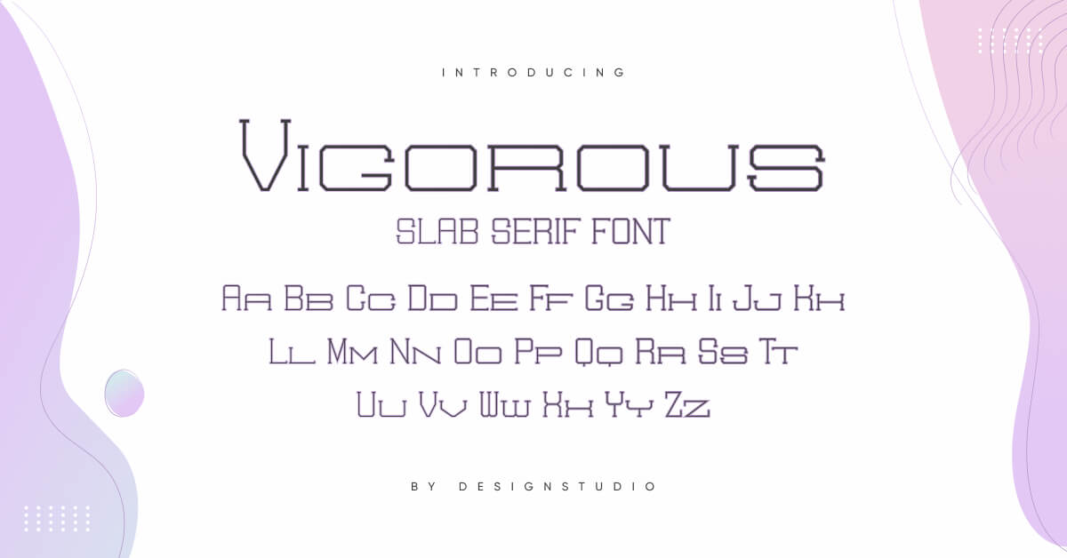 Vigorous Slab Serif Font preview facebook.