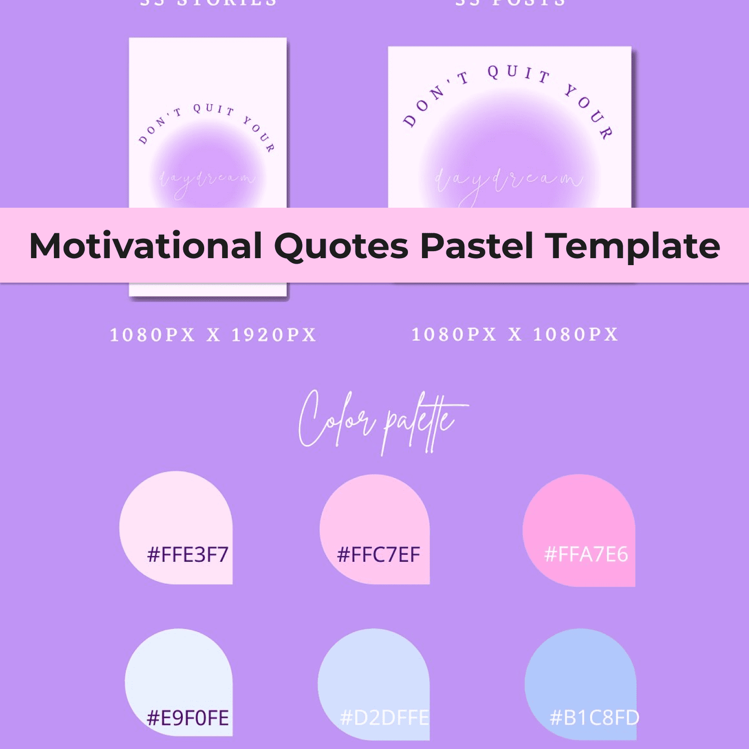 Motivational Quotes Pastel Template - Color Palette.