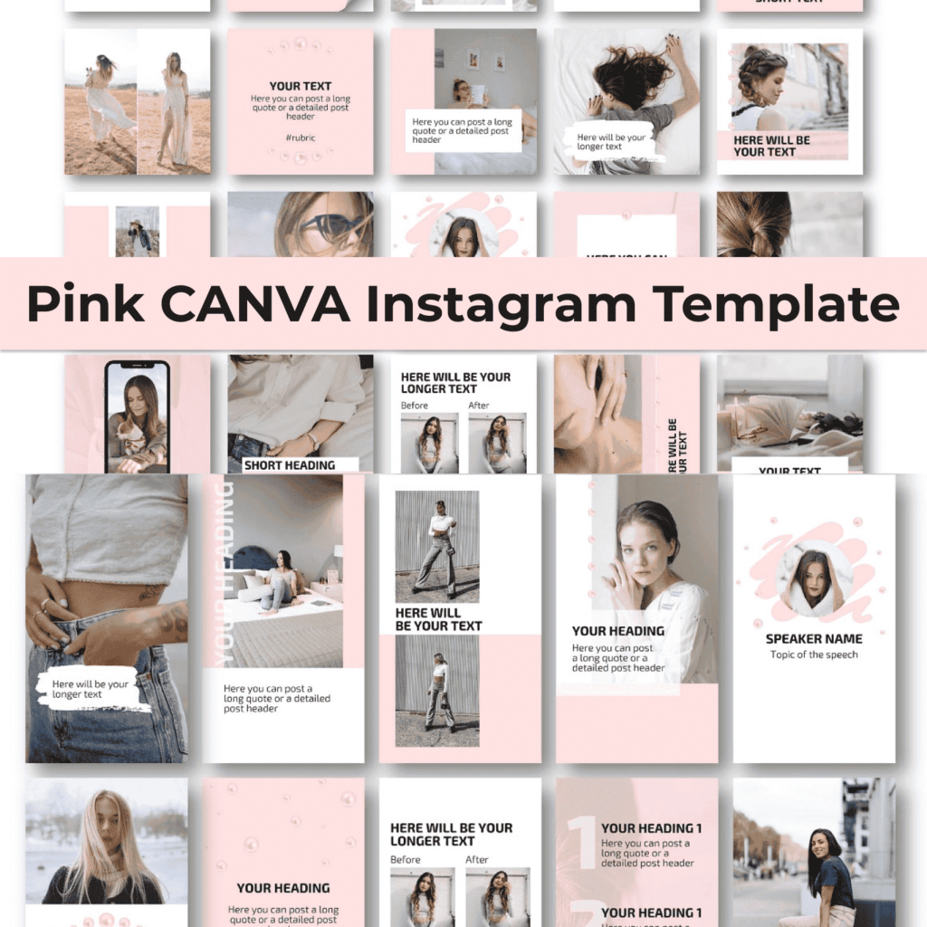 Pink Canva Instagram Template – MasterBundles
