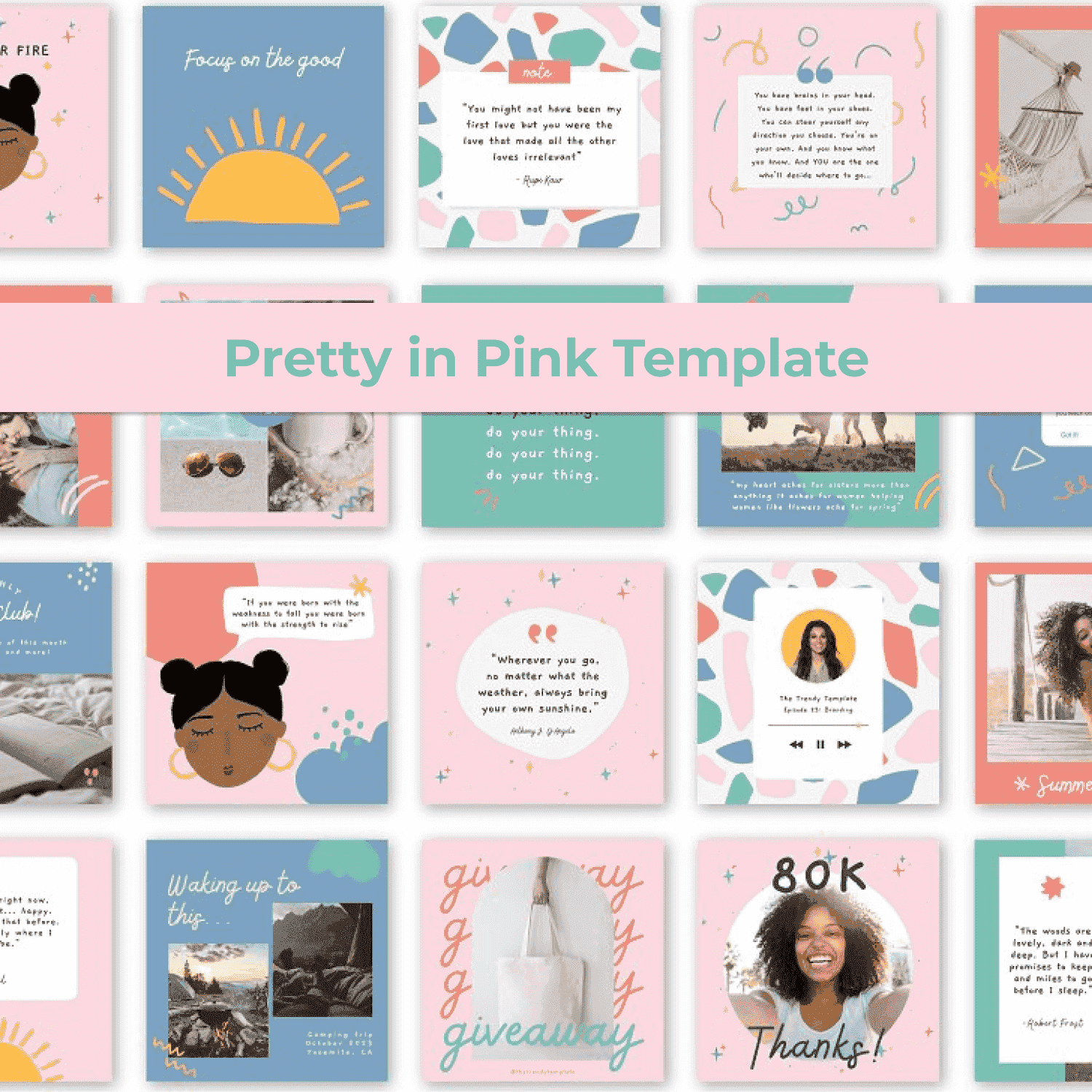 Pretty In Pink Template Preview - "Focus On The Good".