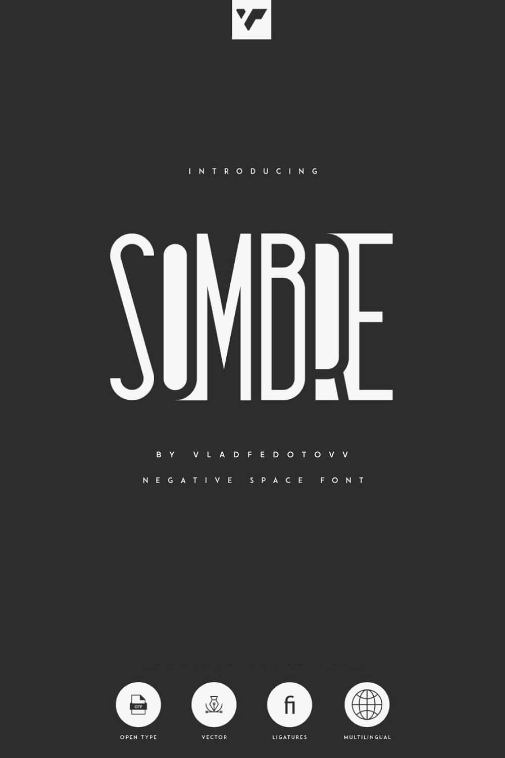 Introducing Sombre - stretched negative space font.
