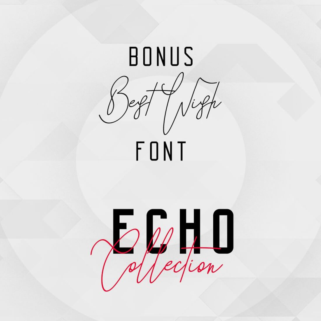 The Bold Font Echo 14 Font Family preview image.