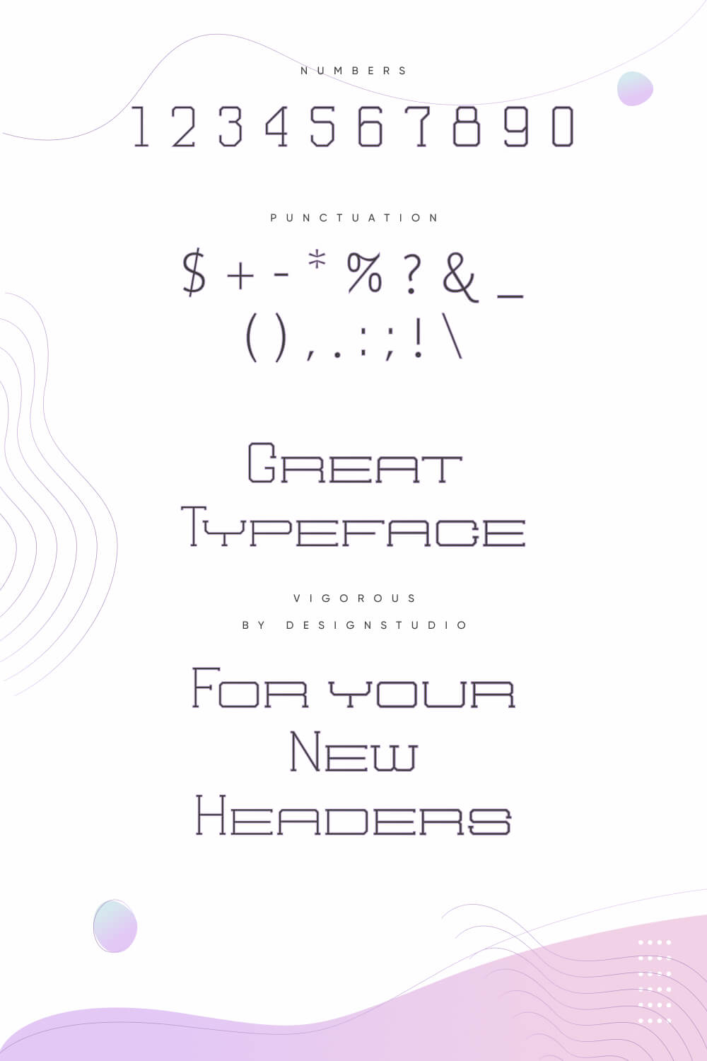 Vigorous Slab Serif Font preview.