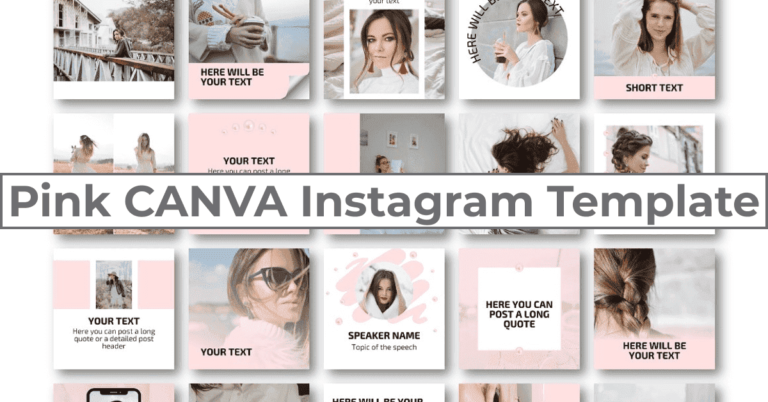 Pink Canva Instagram Template – MasterBundles