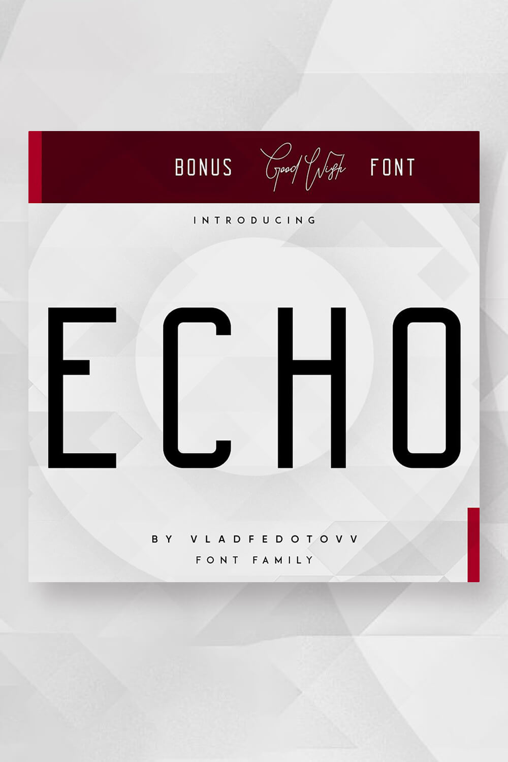 The Bold Font Echo is bold, powerful sans serif typeface with 14 fonts and multilingual support. 