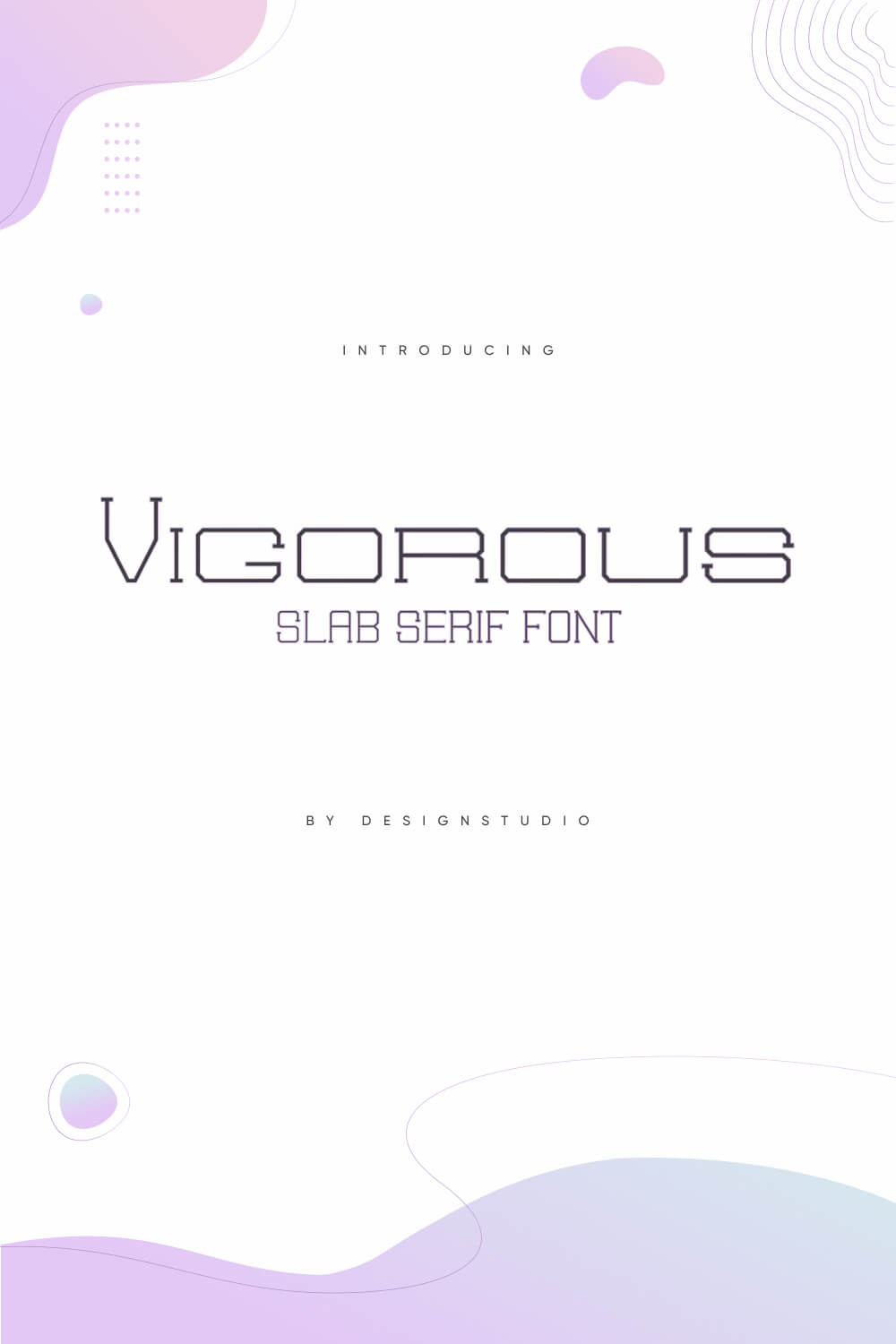 Vigorous Slab Serif Font pinterest image.