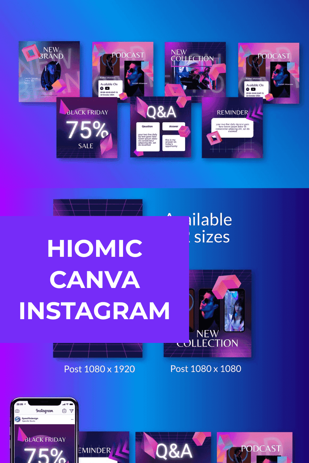 Hiomic Canva Instagram Preview.
