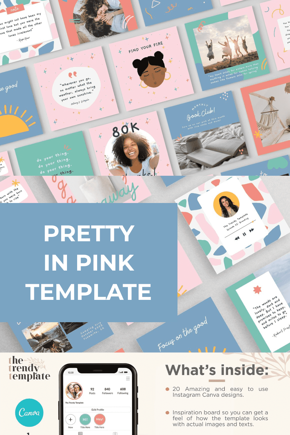 Pretty In Pink Template Preview - "What's Inside?"