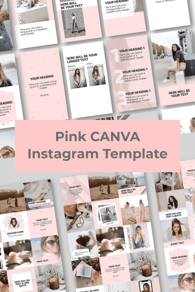 Pink Canva Instagram Template – MasterBundles