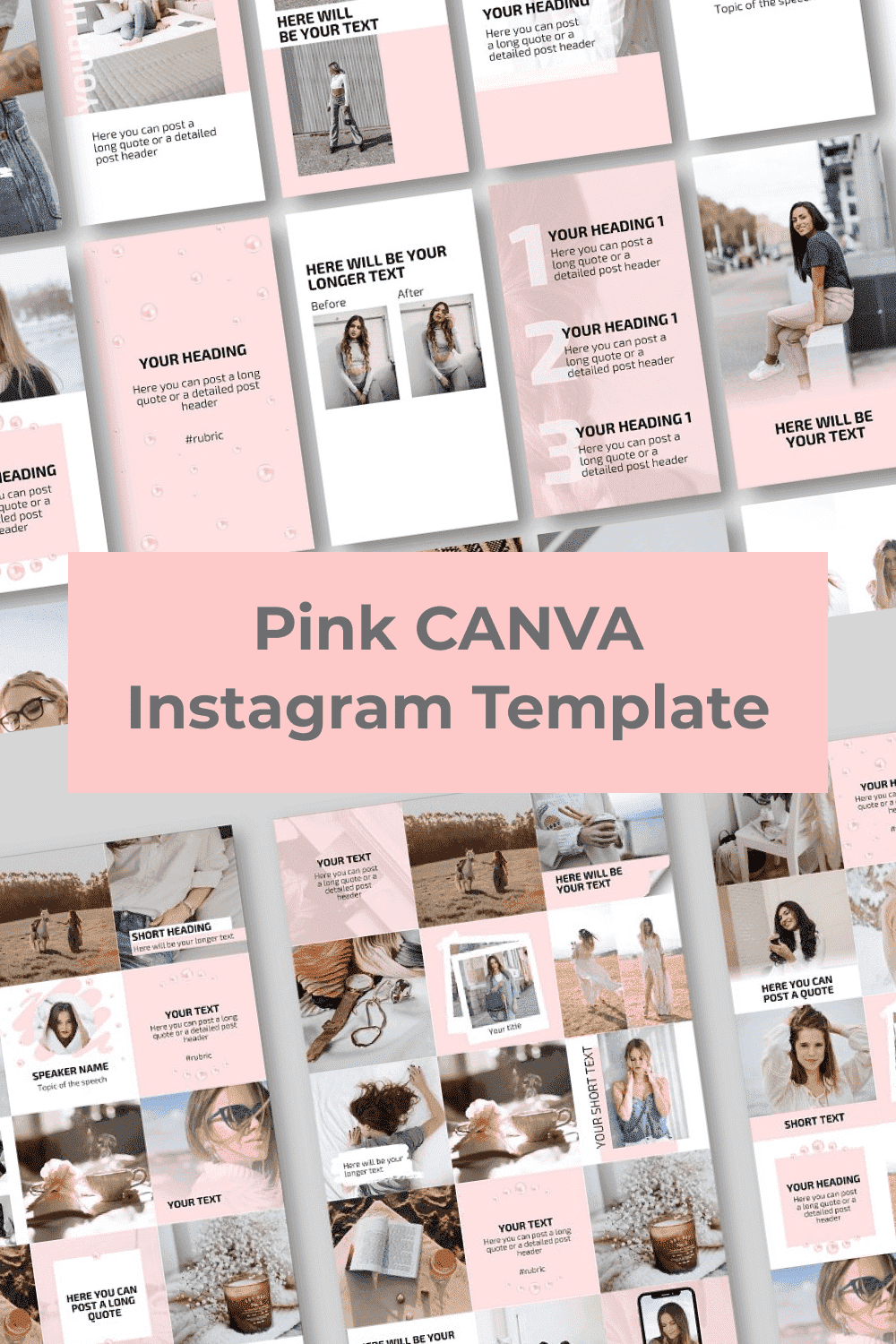 Pink CANVA Instagram Templates With Examples.