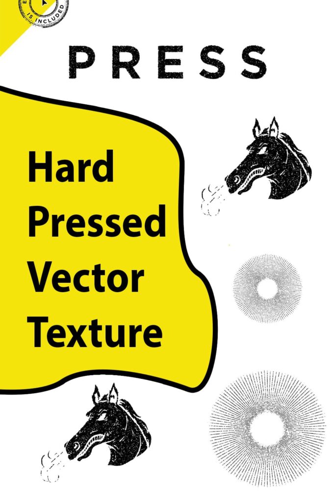 Hard Pressed Vector Texture by MasterBundles Pinterest Collage Image.