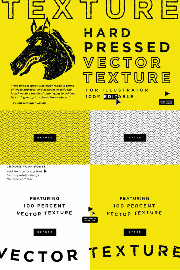 Hard Pressed Vector Texture by MasterBundles Pinterest Collage Image.