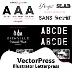 VectorPress: Illustrator Letterpress by MasterBundles Collage Image.
