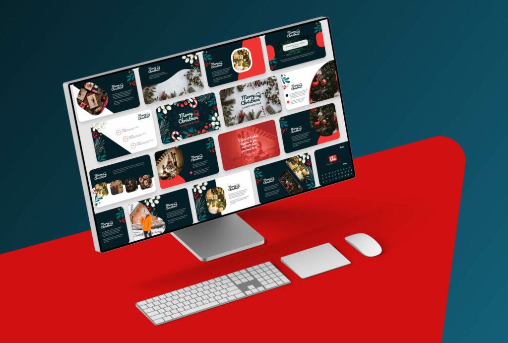 Christmas Keynote Template 50 Slides MasterBundles