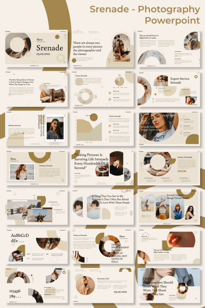 Srenade - Photography Powerpoint by MasterBundles Pinterest Collage Image.