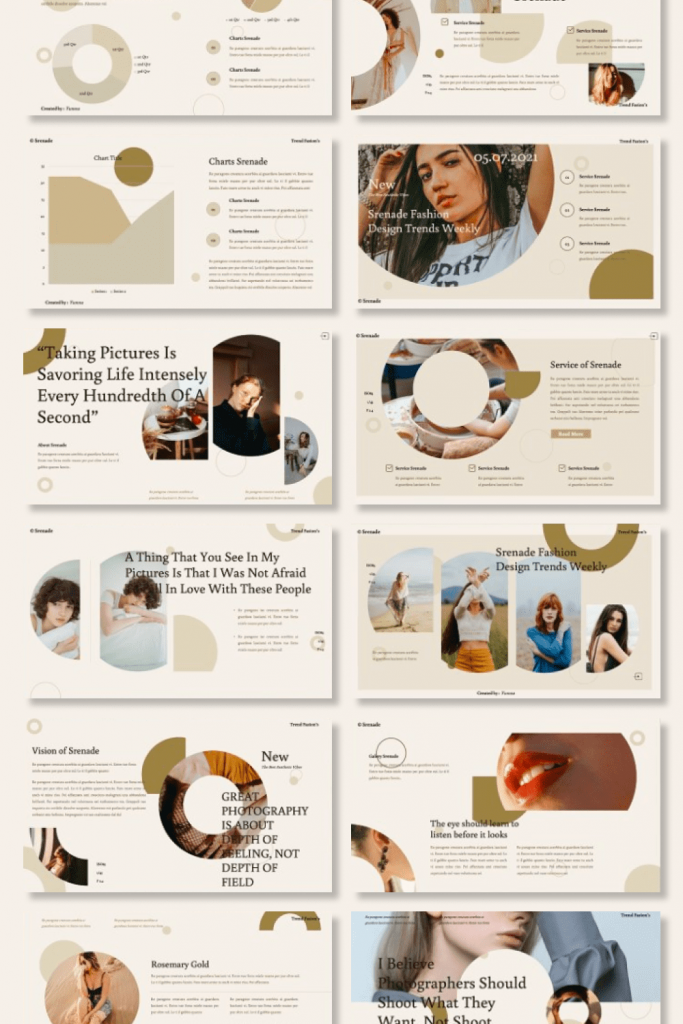 Srenade - Photography Powerpoint by MasterBundles Pinterest Collage Image.