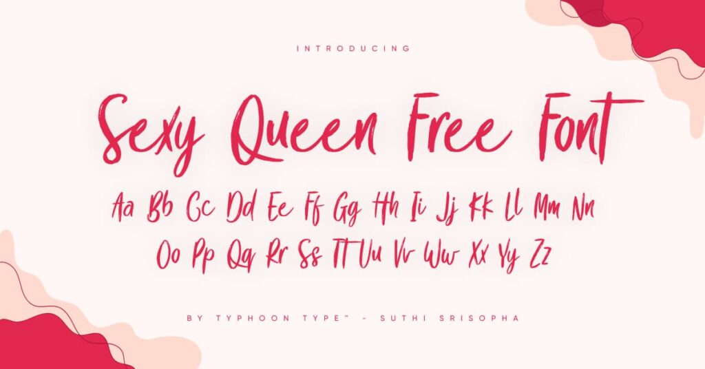 Beautiful Sexy Queen Free Font Facebook Collage Image by MasterBundles.