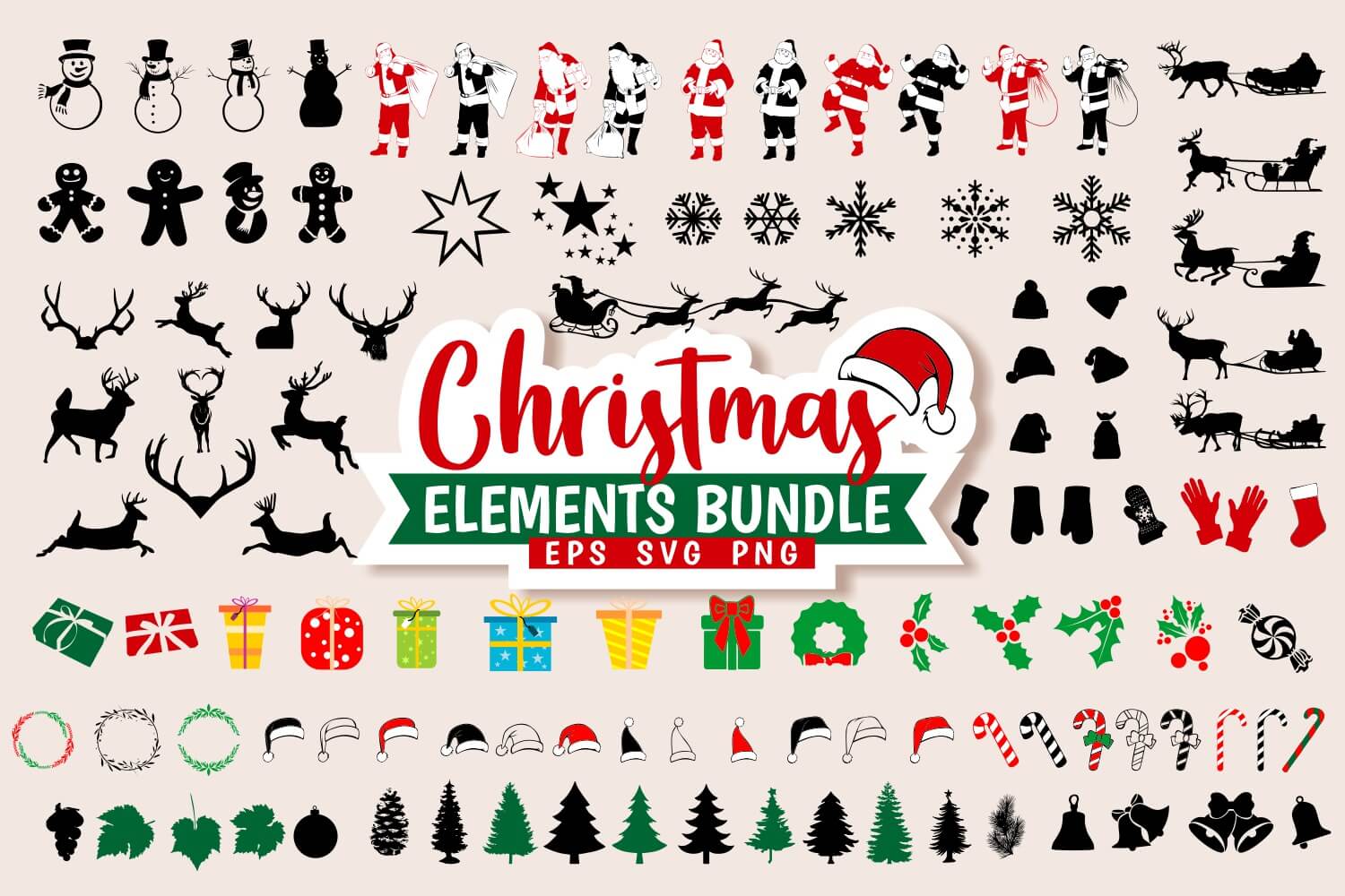 Christmas Bundle SVG Elements Vector Graphics 5369939 1 1