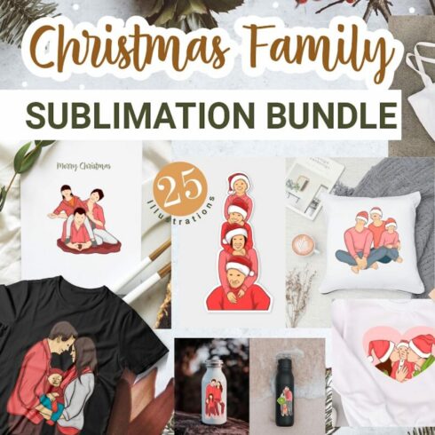 Christmas Family Sublimation Bundle cover image.
