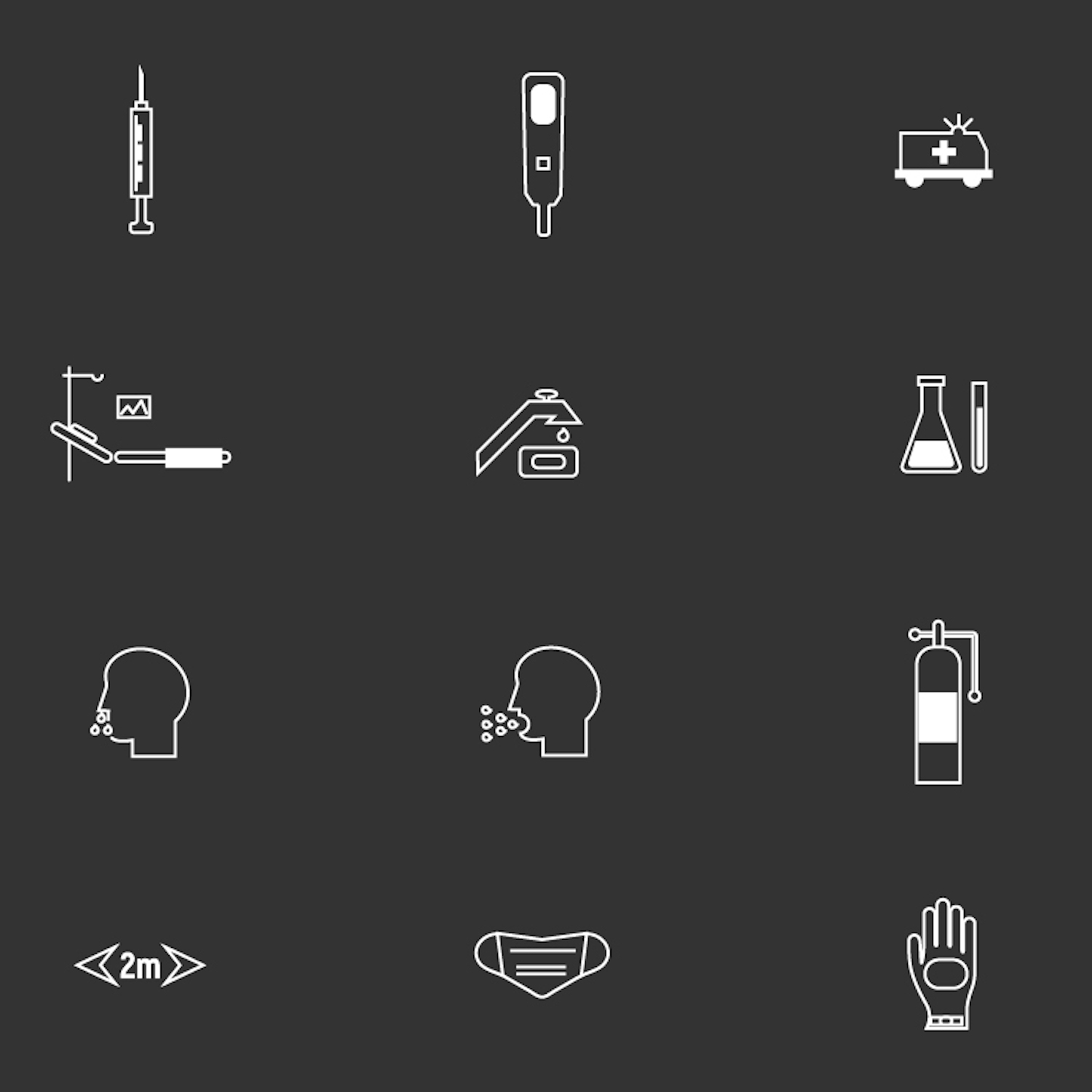Covid19 Linear Icon Set preview image.